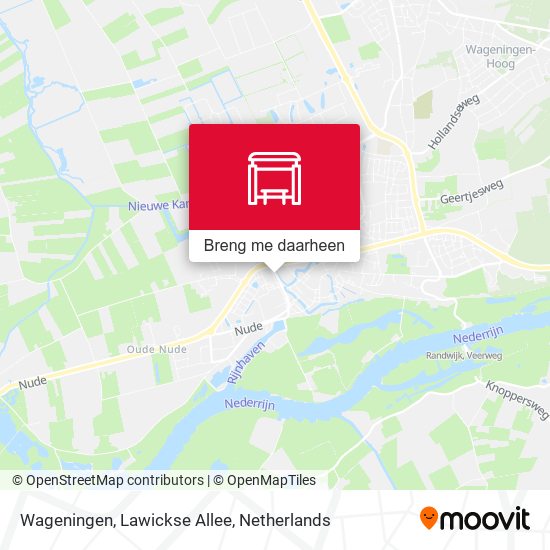 Wageningen, Lawickse Allee kaart