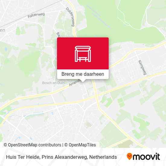 Huis Ter Heide, Prins Alexanderweg kaart