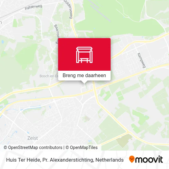 Huis Ter Heide, Pr. Alexanderstichting kaart