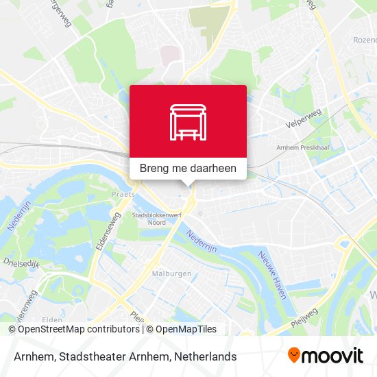 Arnhem, Stadstheater Arnhem kaart