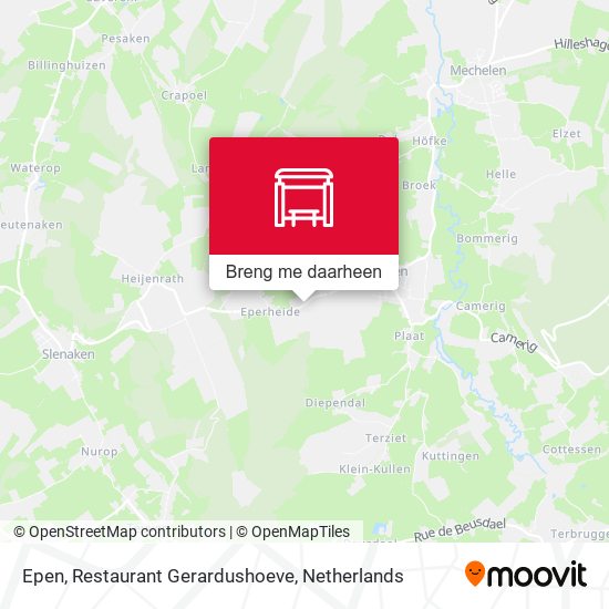 Epen, Restaurant Gerardushoeve kaart