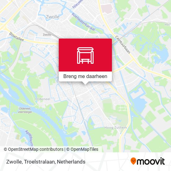 Zwolle, Troelstralaan kaart