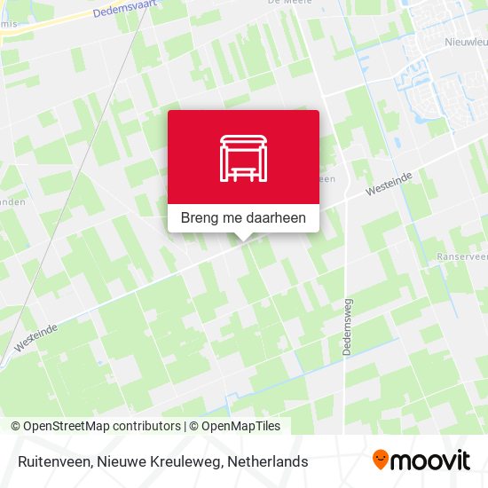 Ruitenveen, Nieuwe Kreuleweg kaart