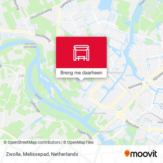 Zwolle, Melissepad kaart