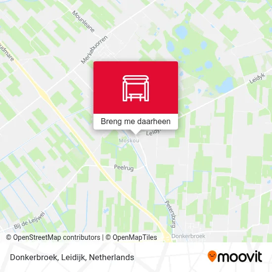 Donkerbroek, Leidijk kaart