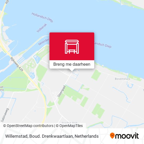 Willemstad, Boud. Drenkwaartlaan kaart