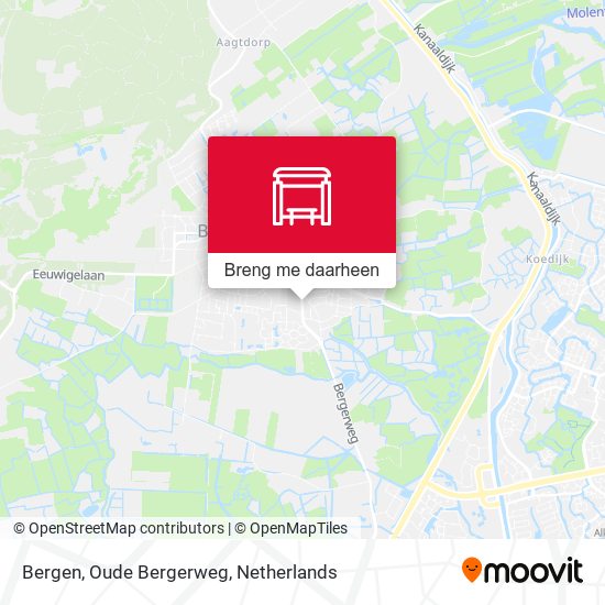 Bergen, Oude Bergerweg kaart