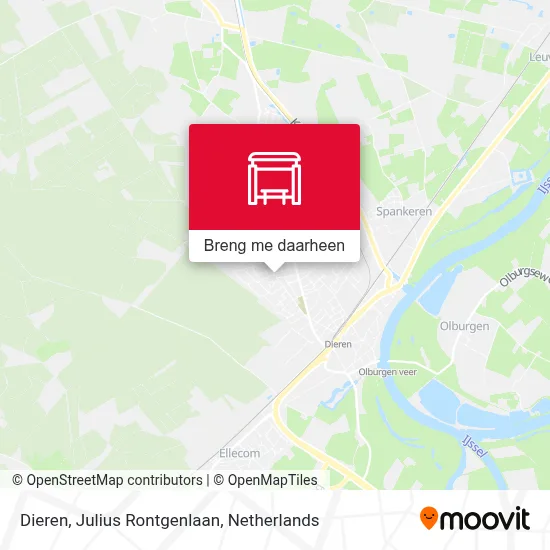 Dieren, Julius Rontgenlaan kaart