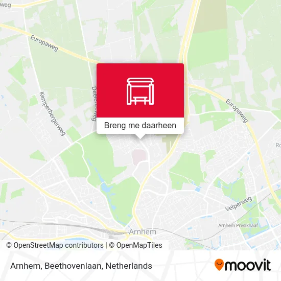 Arnhem, Beethovenlaan kaart