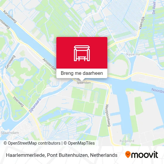 Haarlemmerliede, Pont Buitenhuizen kaart