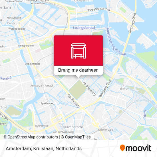 Amsterdam, Kruislaan kaart