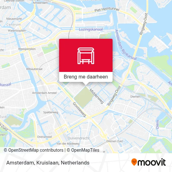Amsterdam, Kruislaan kaart