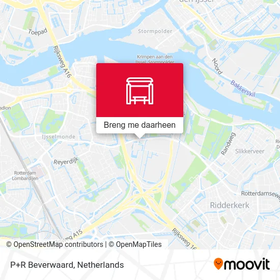 P+R Beverwaard kaart