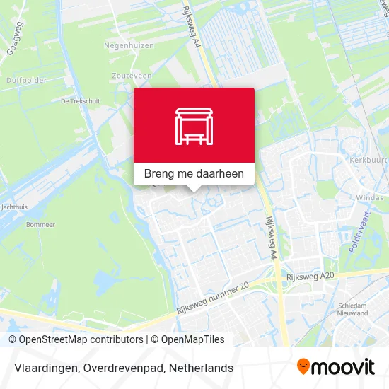 Vlaardingen, Overdrevenpad kaart