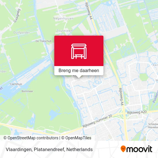 Vlaardingen, Platanendreef kaart