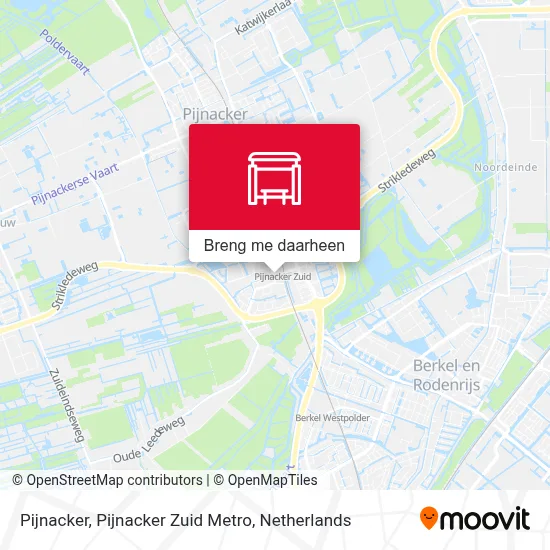 Pijnacker, Pijnacker Zuid Metro kaart