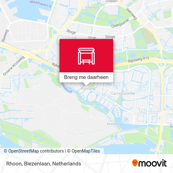 Rhoon, Biezenlaan kaart