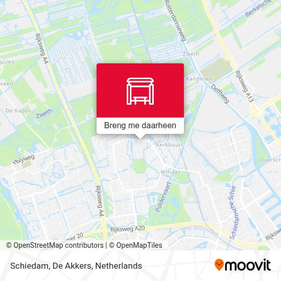 Schiedam, De Akkers kaart