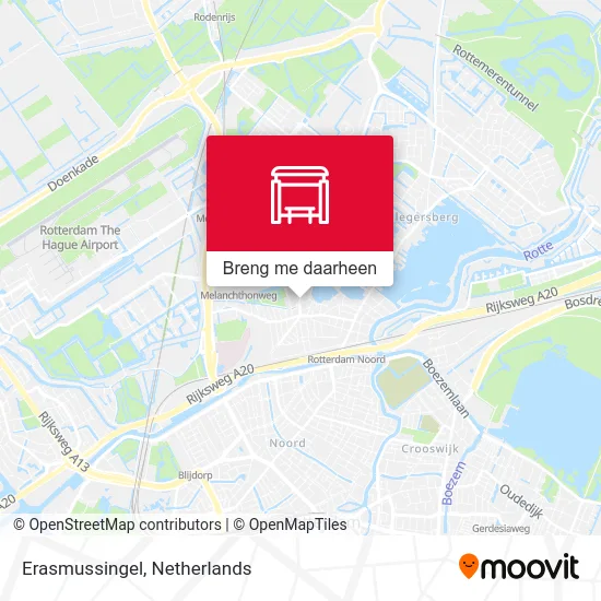 Erasmussingel kaart