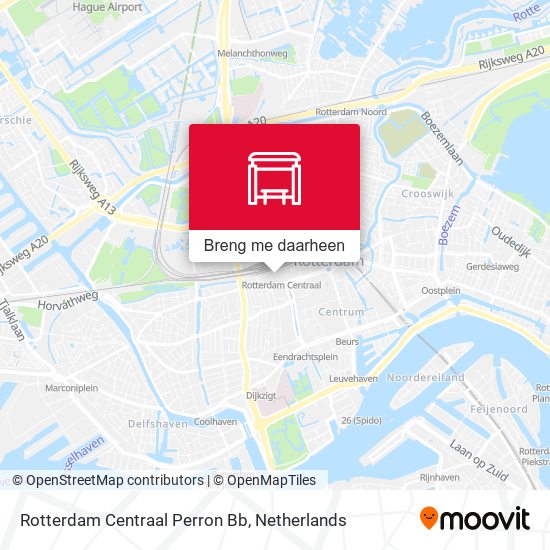 Rotterdam Centraal Perron Bb kaart