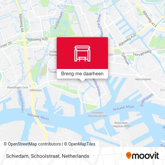 Schiedam, Schoolstraat kaart