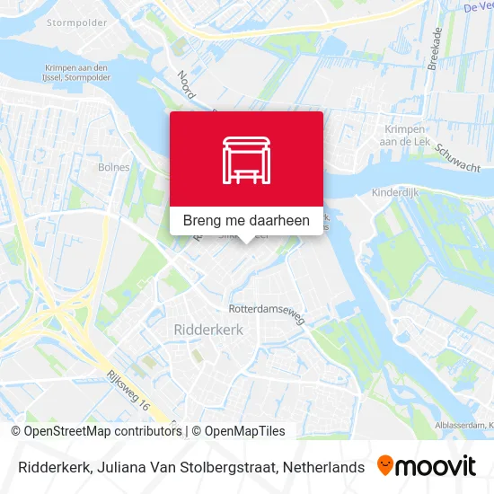 Ridderkerk, Juliana Van Stolbergstraat kaart