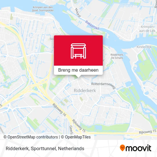 Ridderkerk, Sporttunnel kaart