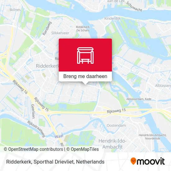 Ridderkerk, Sporthal Drievliet kaart