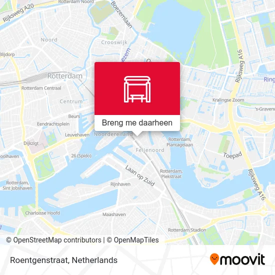 Roentgenstraat kaart