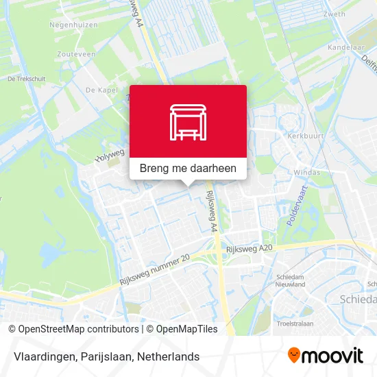 Vlaardingen, Parijslaan kaart