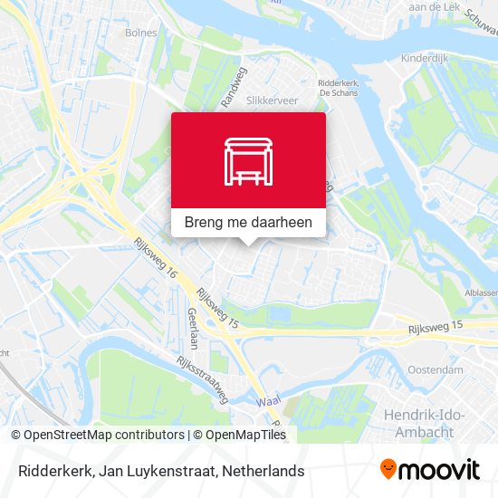 Ridderkerk, Jan Luykenstraat kaart