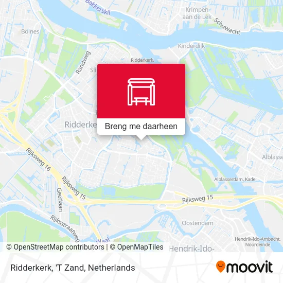 Ridderkerk, 'T Zand kaart