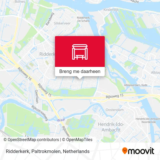 Ridderkerk, Paltrokmolen kaart