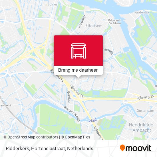 Ridderkerk, Hortensiastraat kaart