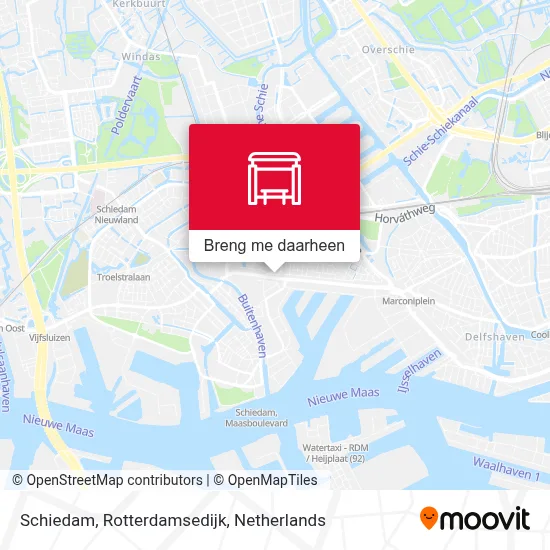 Schiedam, Rotterdamsedijk kaart