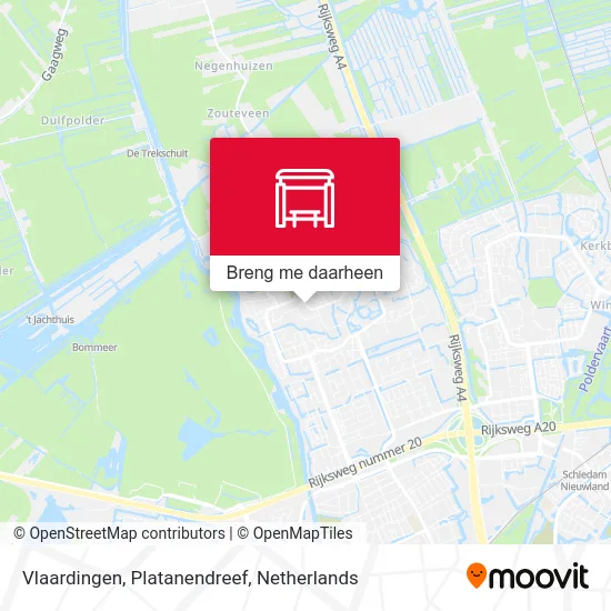 Vlaardingen, Platanendreef kaart