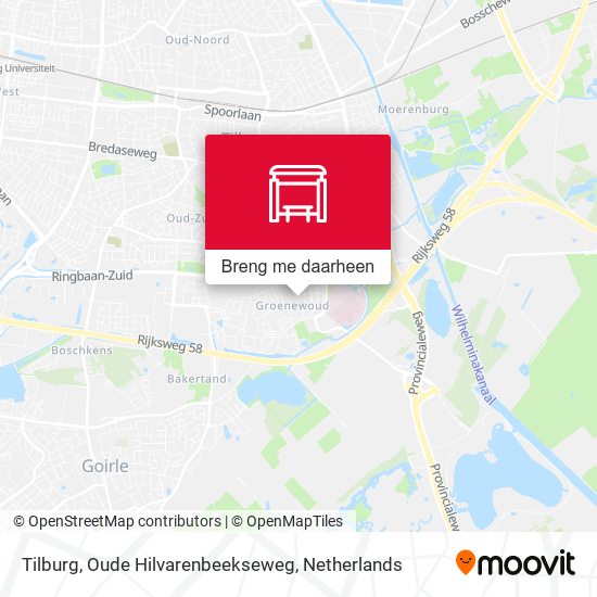 Tilburg, Oude Hilvarenbeekseweg kaart