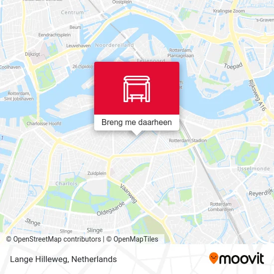 Lange Hilleweg kaart