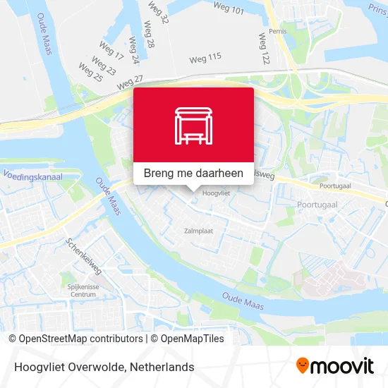 Hoogvliet Overwolde kaart