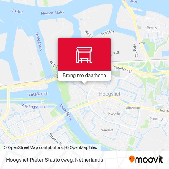 Hoogvliet Pieter Stastokweg kaart