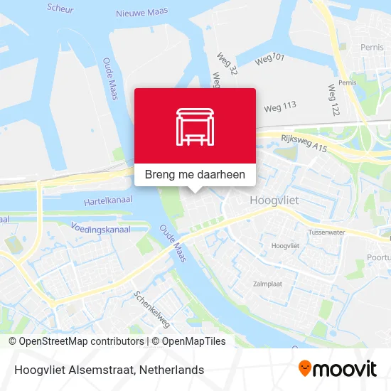 Hoogvliet Alsemstraat kaart