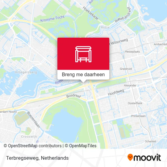 Terbregseweg kaart