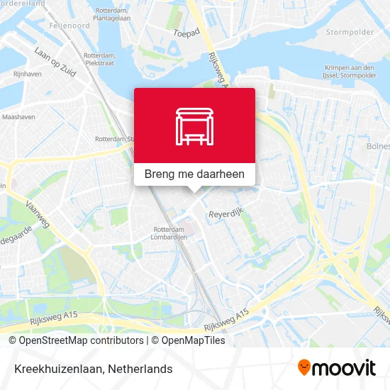 Kreekhuizenlaan kaart