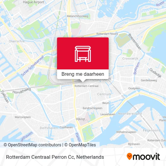 Rotterdam Centraal Perron Cc kaart
