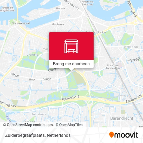 Zuiderbegraafplaats kaart