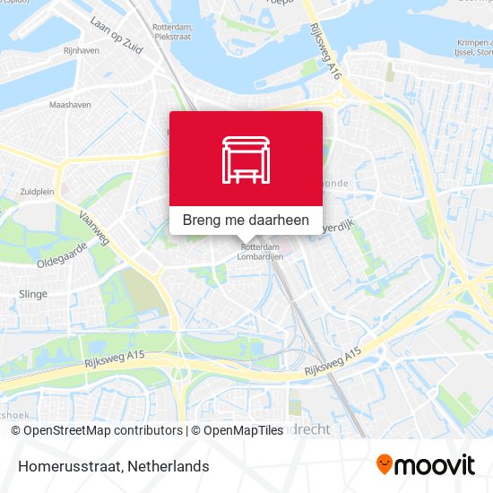 Homerusstraat kaart