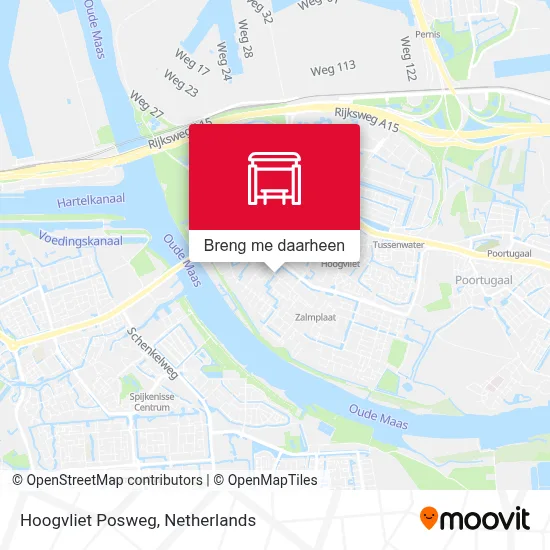 Hoogvliet Posweg kaart