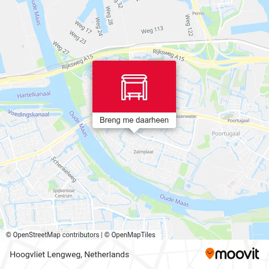 Hoogvliet Lengweg kaart
