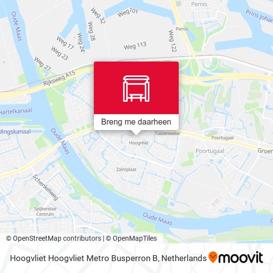 Hoogvliet Hoogvliet Metro Busperron B kaart