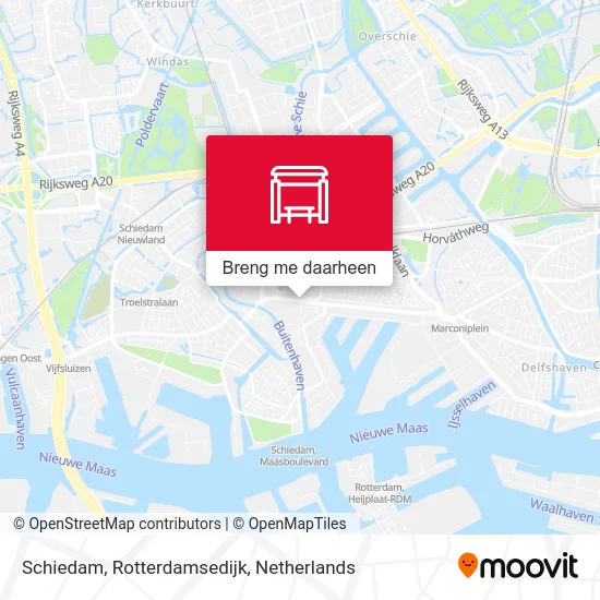 Schiedam, Rotterdamsedijk kaart